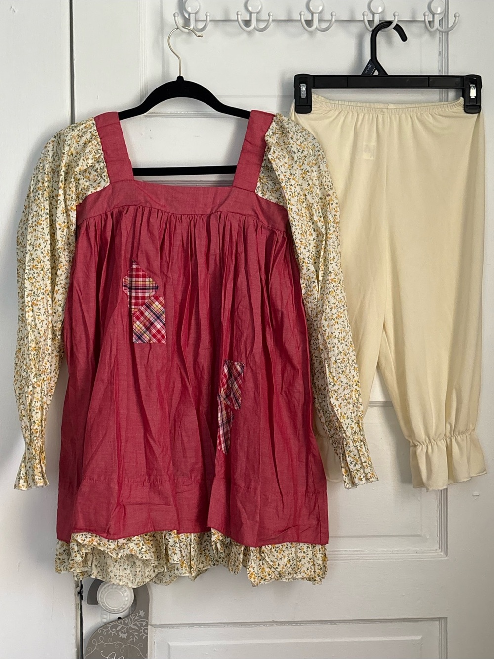 Weissman Red Floral Two-Piece Dance Costume Set